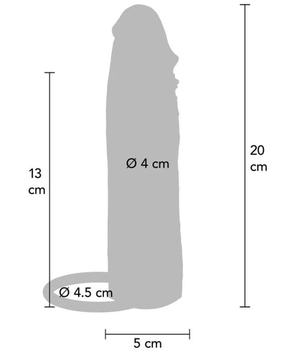 GET REAL - HYDRATED SKIN SILICONE PENIS SLEEVE CARAMEL 20 CM