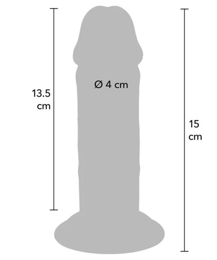 GET REAL - DELUXE THICK DOUBLE-DENSITY TPE DONG 15 CM