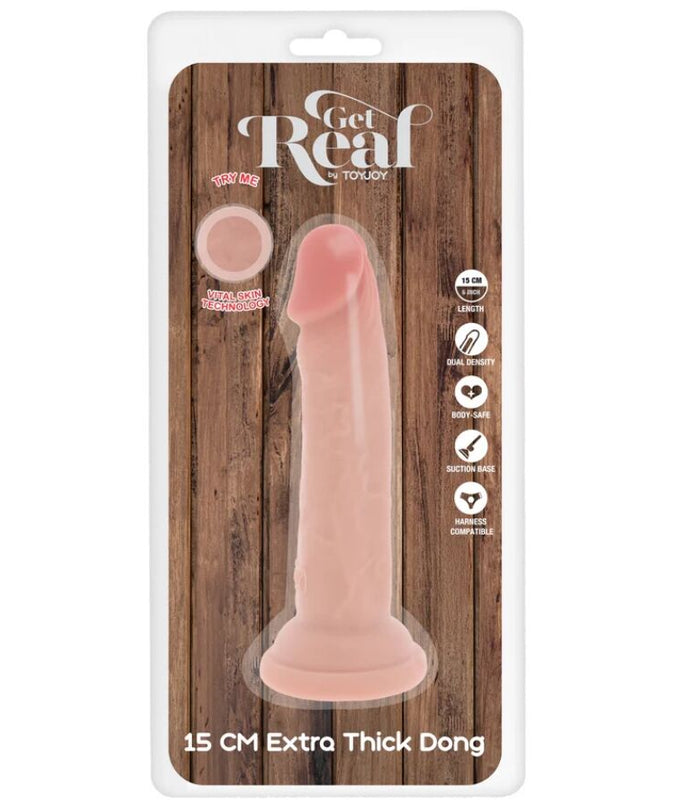 WORD ECHT - DELUXE DIKKE TPE-DONG MET DUBBELE DICHTHEID 15 CM