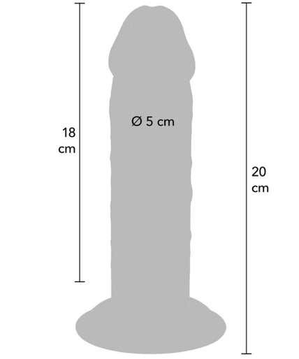 GET REAL - DELUXE THICK DOUBLE-DENSITY TPE DONG 20 CM