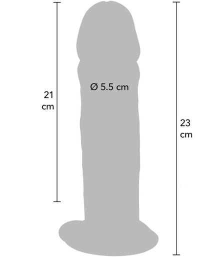 GET REAL - DELUXE DIKKE TPE-DILDO MET DUBBELE DICHTHEID 23 CM