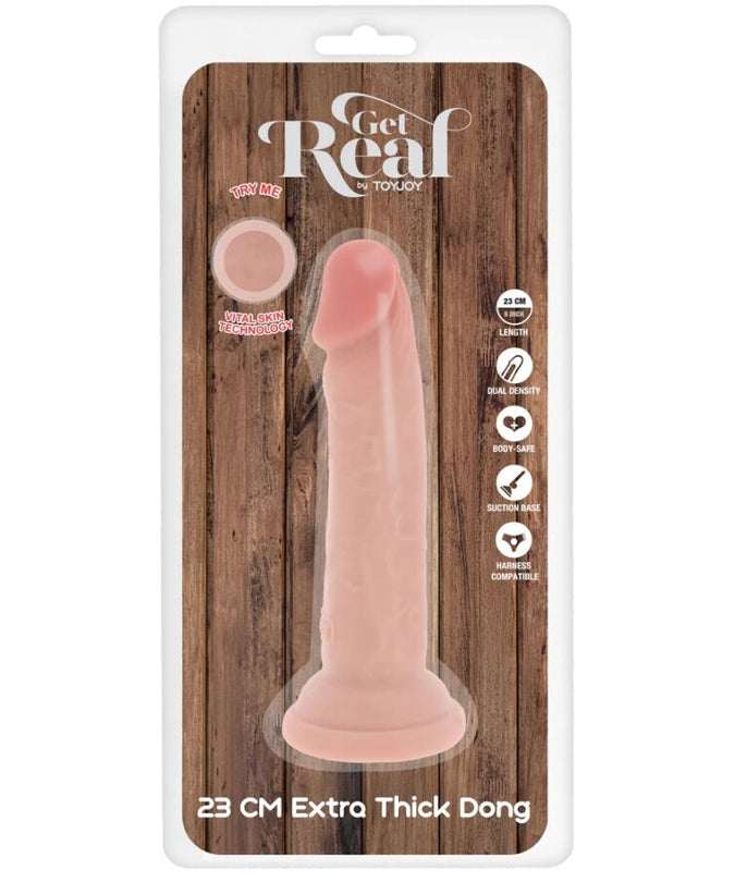 GET REAL - DELUXE THICK DOUBLE-DENSITY TPE DONG 23 CM