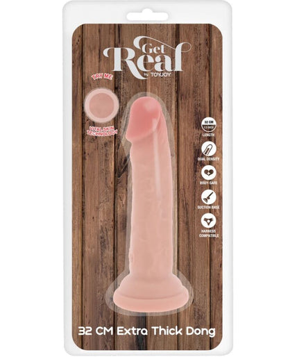 GET REAL - DELUXE THICK DOUBLE-DENSITY TPE DONG 32 CM