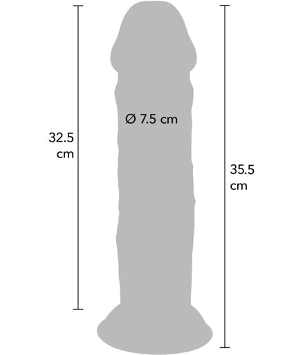 GET REAL - DELUXE THICK DOUBLE-DENSITY TPE DONG 35.5 CM