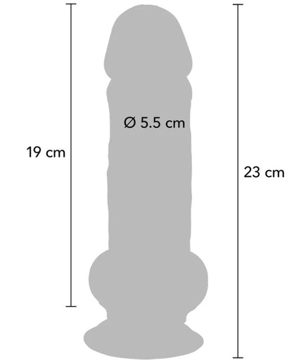 GET REAL - DELUXE REALISTIC PENIS WITH TESTICLES EXTRA THICK 23 CM