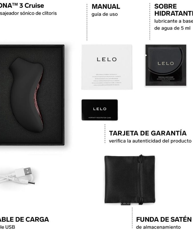 LELO - SONA 3 CRUISE SONISCHE CLITORALE MASSAGER ZWART
