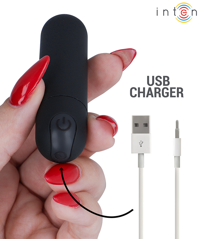 INTENSE - KAREN MINI RECHARGEABLE VIBRATING BULLET BLACK