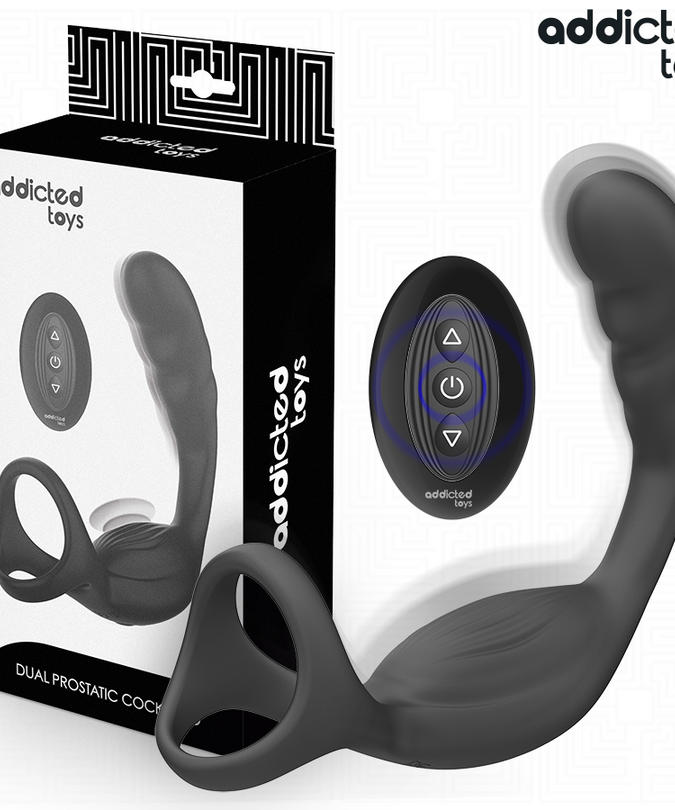 ADDICTED TOYS - DUBBELE PROSTAAT COCKRING AFSTANDSBEDIENING