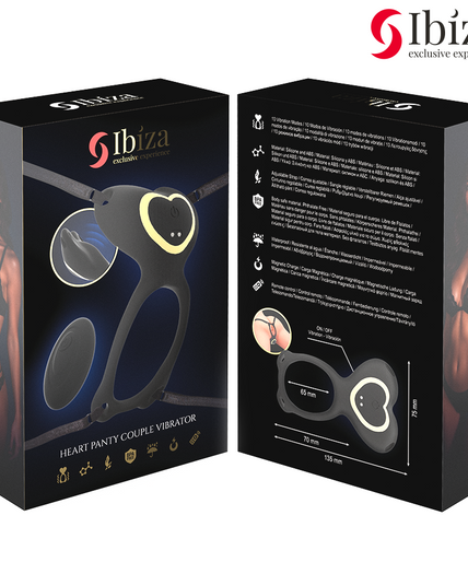 IBIZA - HEART PANTY COUPLE VIBRATOR REMOTE CONTROL