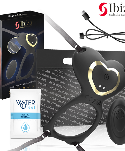 IBIZA - HEART PANTY COUPLE VIBRATOR REMOTE CONTROL