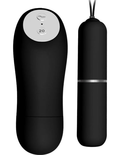 BAILE - THONG WITH VIBRATING BULLET AND REMOTE CONTROL BLACK