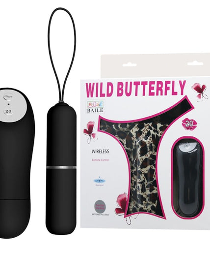 BAILE - THONG WITH VIBRATING BULLET AND REMOTE CONTROL BLACK