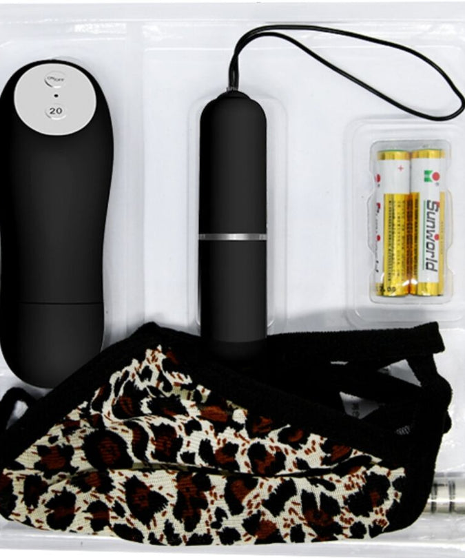 BAILE - THONG WITH VIBRATING BULLET AND REMOTE CONTROL BLACK