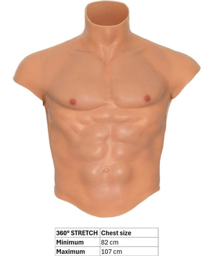 HIDDEN DESIRE - ALTER EGO SILICONE MALE TORSO SHIRT WITH ABS FLESH