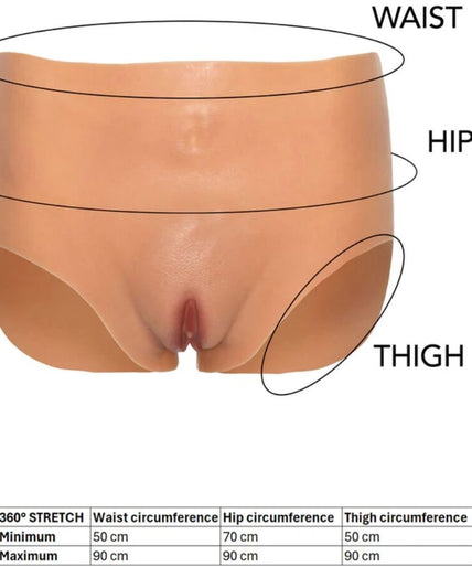 HIDDEN DESIRE - ALTER EGO OPEN VAGINA SLIP HOGE TAILLE HUIDSKLEUR