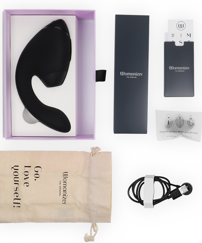Womanizer – Duo Next Dual Klitoral- & G-Punkt-Stimulator Schwarz 