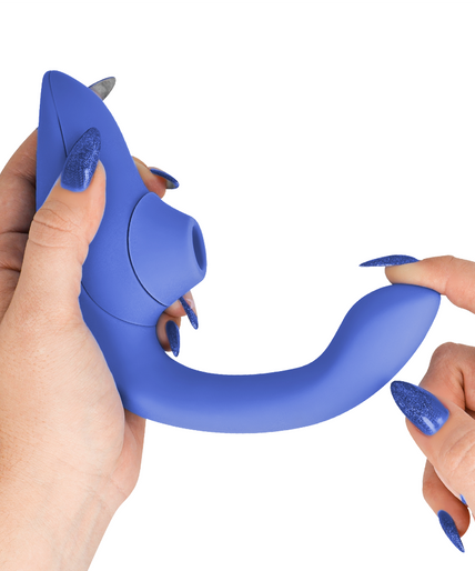 WOMANIZER - BLEND RABBIT VIBRATOR STIMULATOR VIBRANT BLUE