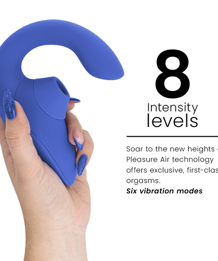 WOMANIZER - BLEND RABBIT VIBRATOR STIMULATOR VIBRANT BLUE