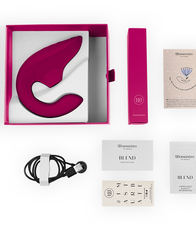 WOMANIZER - BLEND RABBIT VIBRATOR STIMULATOR VIBRANT PINK