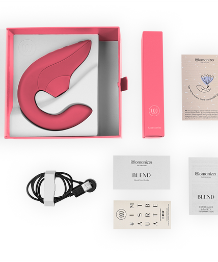 WOMANIZER - BLEND RABBIT VIBRATOR STIMULATOR VIBRANT ROSE