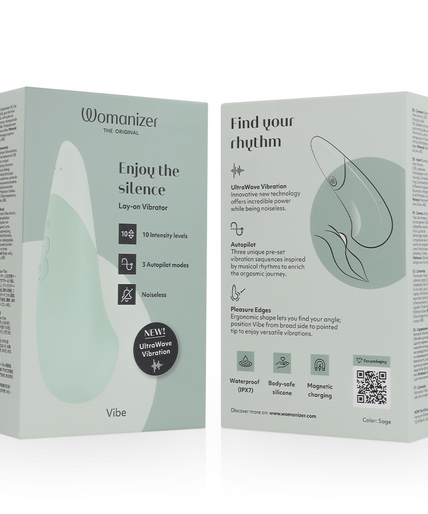 WOMANIZER - VIBE LAY-ON SILENT VIBRATOR SAGE