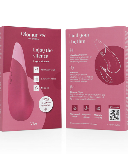 WOMANIZER - VIBE LAY-ON SILENT VIBRATOR DUSKY PINK