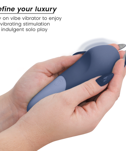 WOMANIZER - VIBE LAY-ON SILENT VIBRATOR DARK BLUE