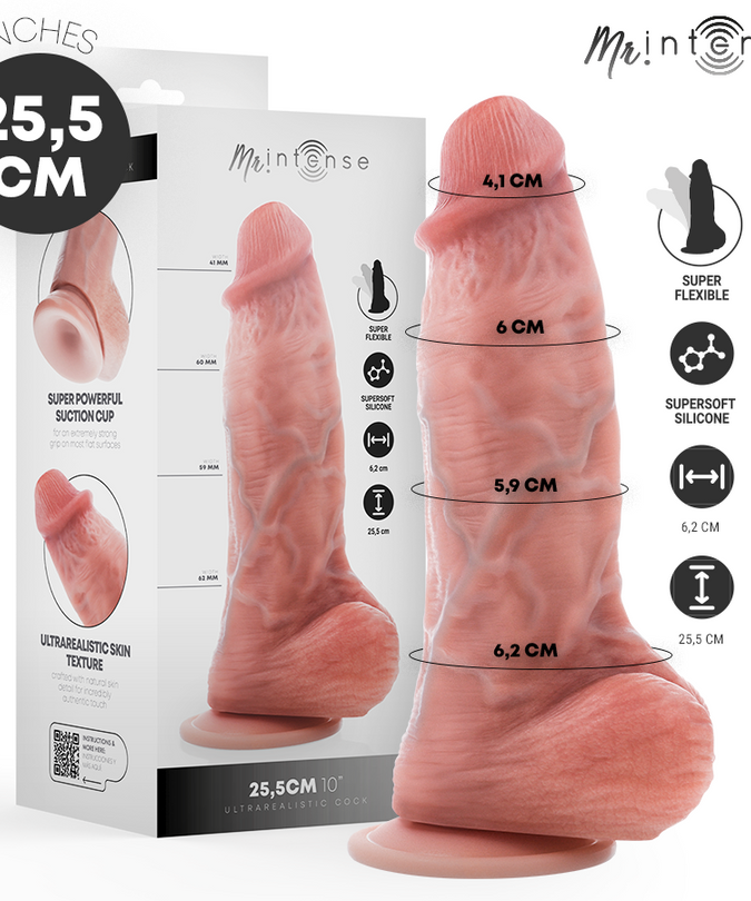 MR INTENSE - BIG PENIS SPENCER SILICONE DILDO 25.5 CM -Ø- 6.2 CM