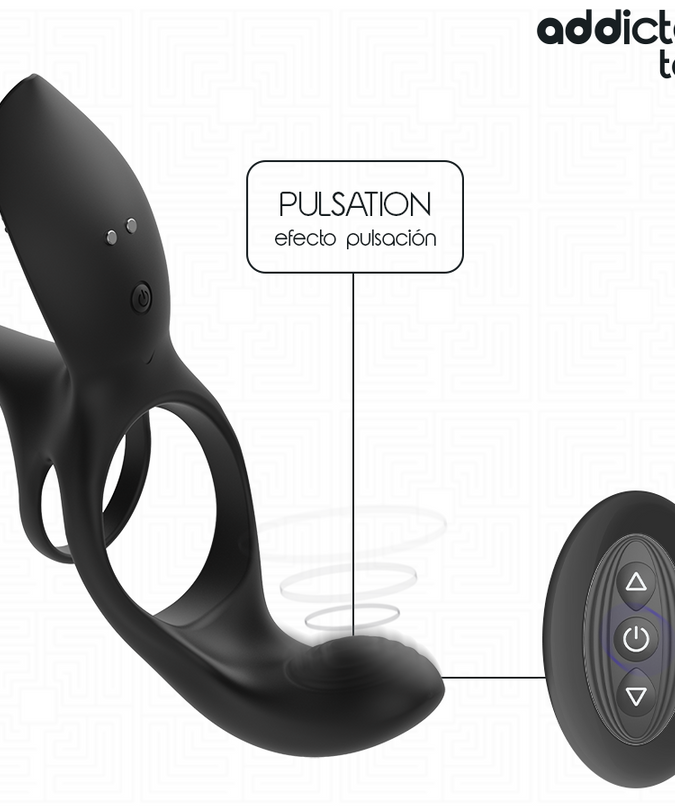 ADDICTED TOYS - DUBBELE PENISRING MET CLITORISSTIMULATOR