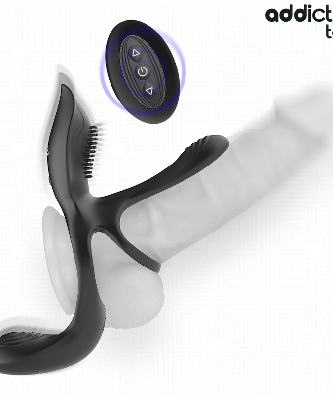 ADDICTED TOYS - DUBBELE PENISRING MET CLITORISSTIMULATOR
