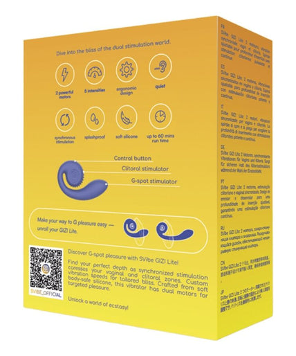 SNAIL VIBE - GIZI LITE DUAL G-SPOT & CLITORAL PURPLE VIBRATOR