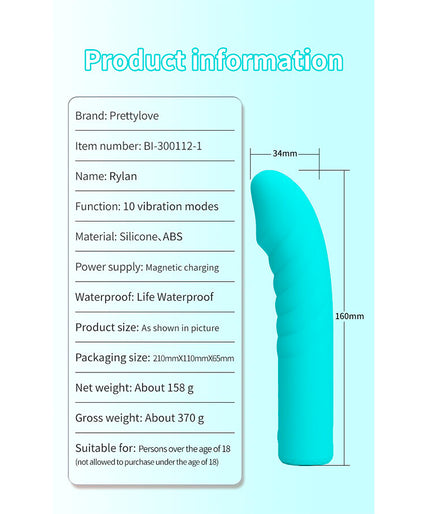 PRETTY LOVE - RYLAN G-SPOT BLUE VIBRATOR