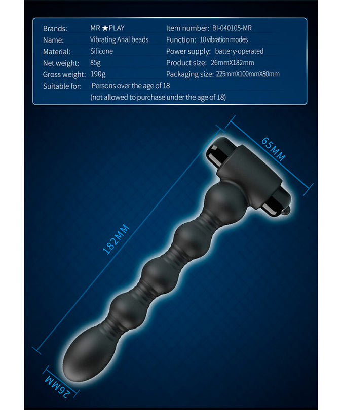 MR PLAY - TRILLENDE ANAALPLUG MASSAGER