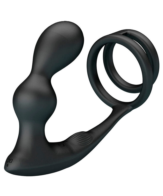 MR PLAY - VIBRATING ANAL PLUG WITH PENIS RING REMOTE CONTROL