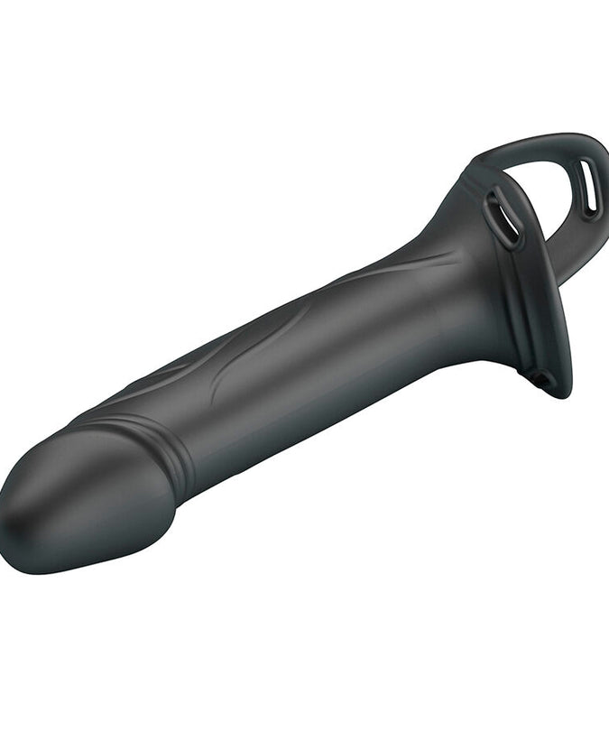 PRETTY LOVE - LANDON BLACK VIBRATING STRAP-ON