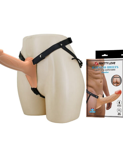 PRETTY LOVE - LANDON LIGHT-SKIN VIBRATING STRAP-ON