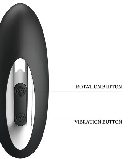 Mr Play – Rotating & Vibrating Prostate Massager with Remote Control – Black