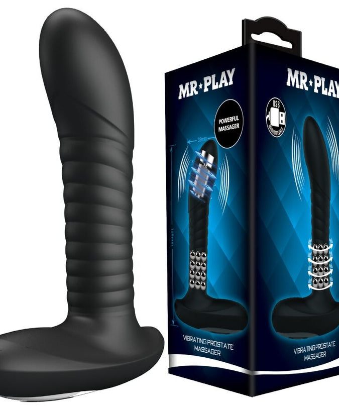 Mr Play – Rotating & Vibrating Prostate Massager with Remote Control – Black