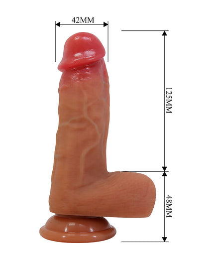 PRETTY LOVE - CURTIS REALISTISCHE DILDO MET ZUIGNAP 17.3 CM -Ø- 4.2 CM