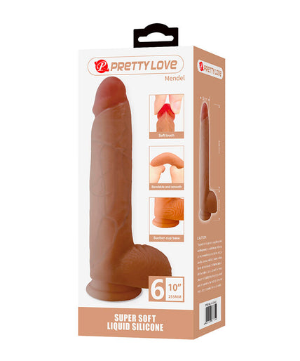 PRETTY LOVE - MENDEL REALISTIC DILDO WITH SUCTION CUP 25.5 CM -Ø- 5.6 CM