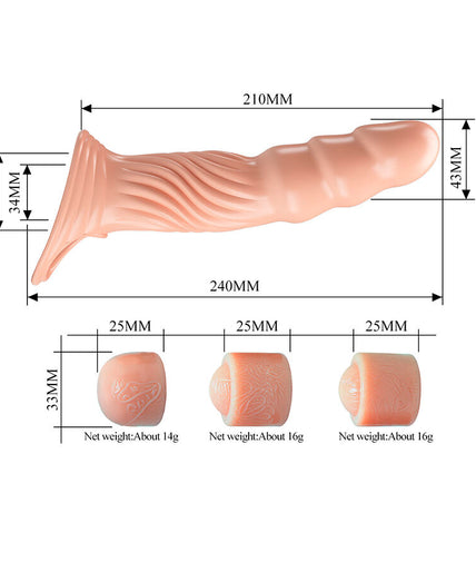 Pretty Love – Strukturierte Penis-Hülle mit Verlängerungen