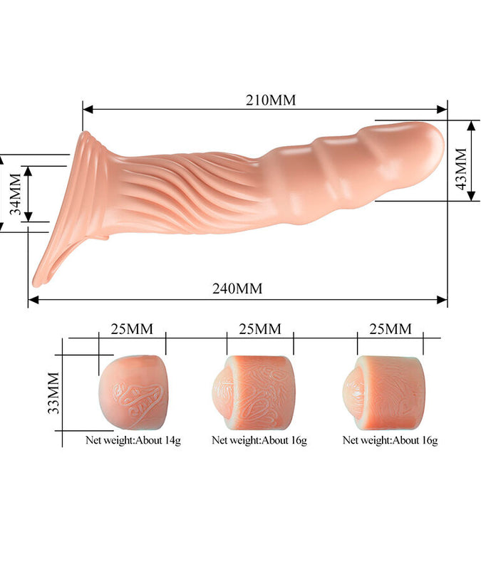 Pretty Love – Strukturierte Penis-Hülle mit Verlängerungen