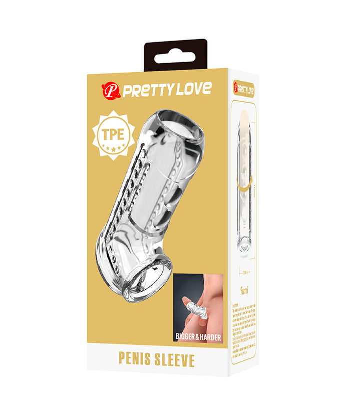 PRETTY LOVE - TRANSPARENT TEXTURED PENIS SHEATH