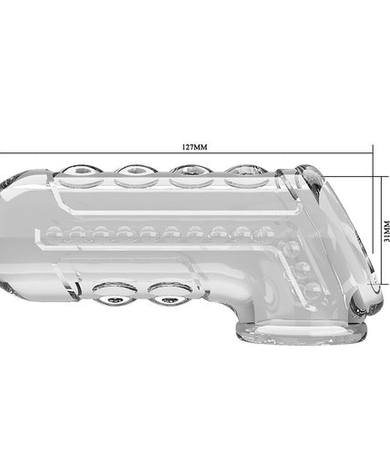 PRETTY LOVE - TRANSPARENT TEXTURED PENIS SHEATH