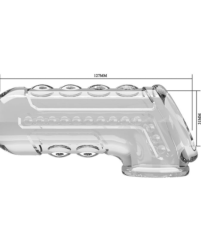 PRETTY LOVE - TRANSPARENT TEXTURED PENIS SHEATH