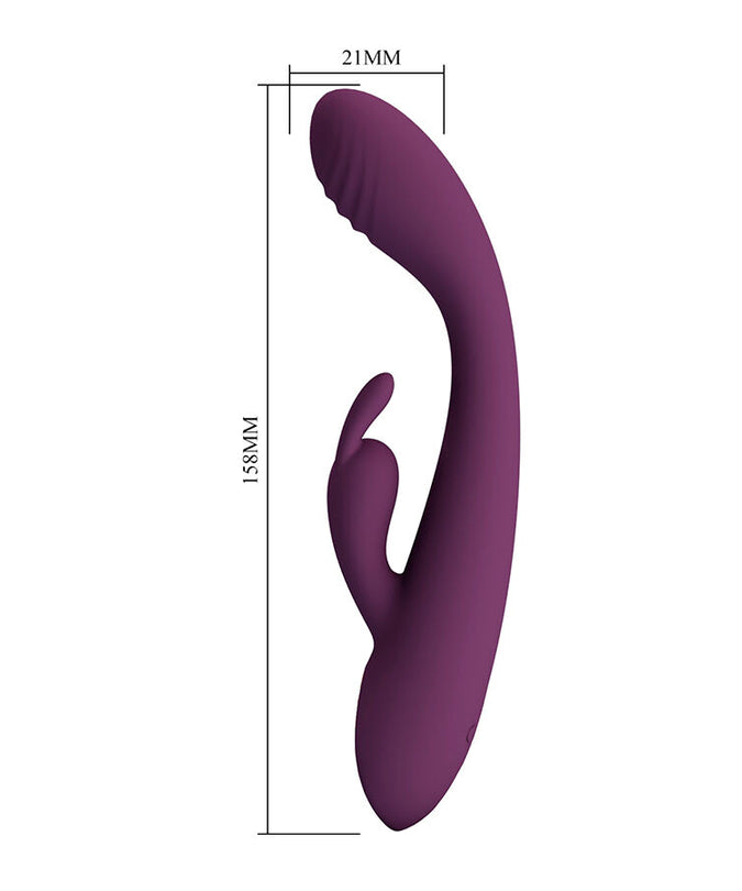 Pleasurements – Pretty Love – Emma Rabbit Vibrator With Stimulator Purple