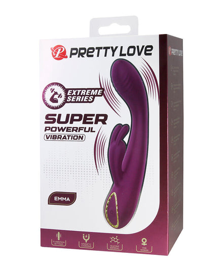 Pleasurements – Pretty Love – Emma Rabbit Vibrator With Stimulator Purple