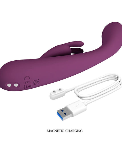 Pleasurements – Pretty Love – Emma Rabbit Vibrator With Stimulator Purple