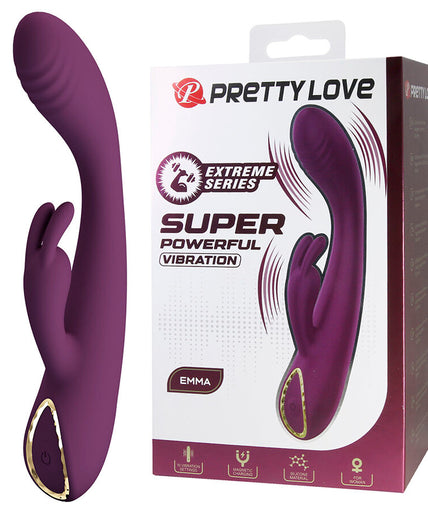 Pleasurements – Pretty Love – Emma Rabbit Vibrator With Stimulator Purple