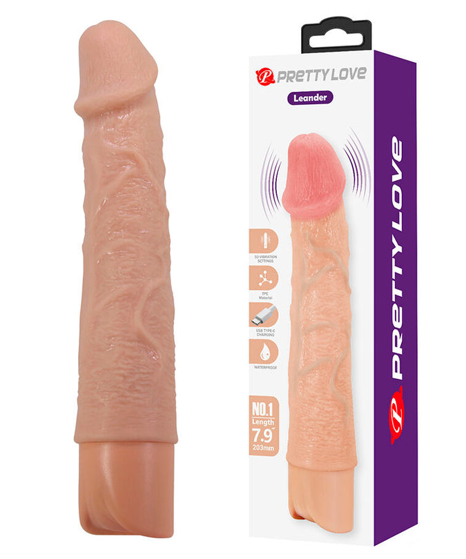 Pretty Love – Leander Flexibele Realistische Vibrator